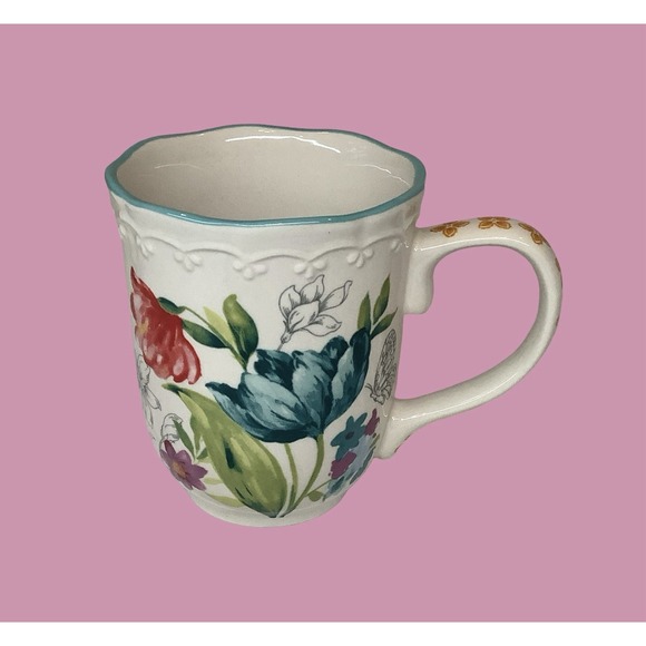 The Pioneer Woman Floral Ceramic Blooming Bouquet Tea Cup Coffee Mug 14 Oz - Picture 2 of 5